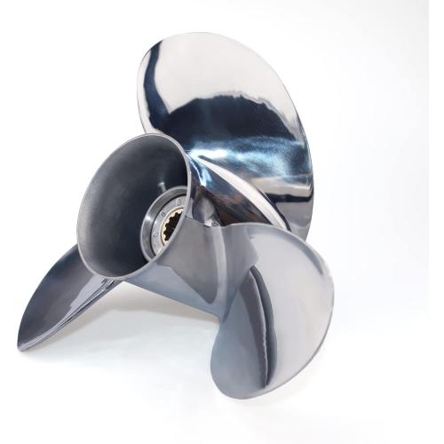 CAPTAIN Stainless Steel Outboard Propeller, 10.25 Diameter x 16 Pitch fit Yamaha T25 F30 40 48 50 F40 F50 55 60 F60 HP Engines, 13 Spline Tooth Boat Prop, RH Propellers