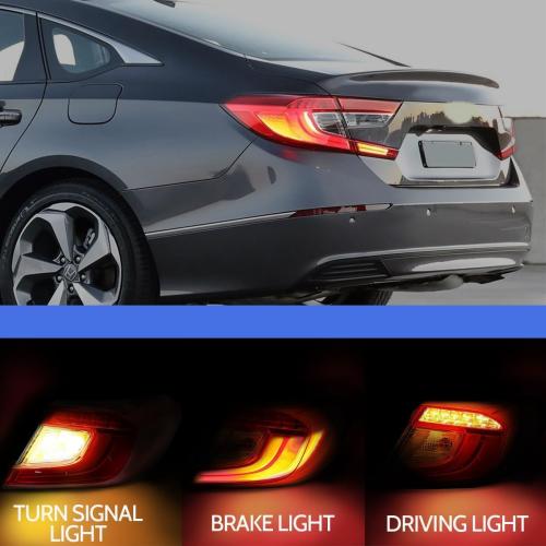 Outer LED Tail Light Fit for 2018-2021 Honda Accord Sedan, Rear Taillight Lamp Bulbs Not Included, Left Driver Side
