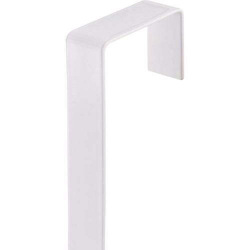 MyGift 3 Tier White Metal Over The Door Bathroom Towel Rack, Small Space Extra Storage Towel Bar Hanger