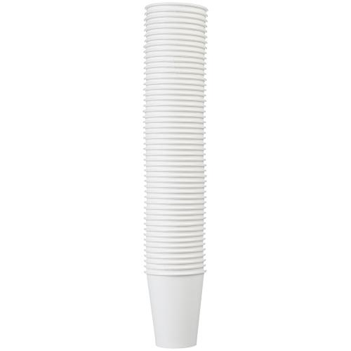 Amazon Basics Disposable Paper  coffee Cups with lids for Hot and Cold Beverages, 12 ounces, White,