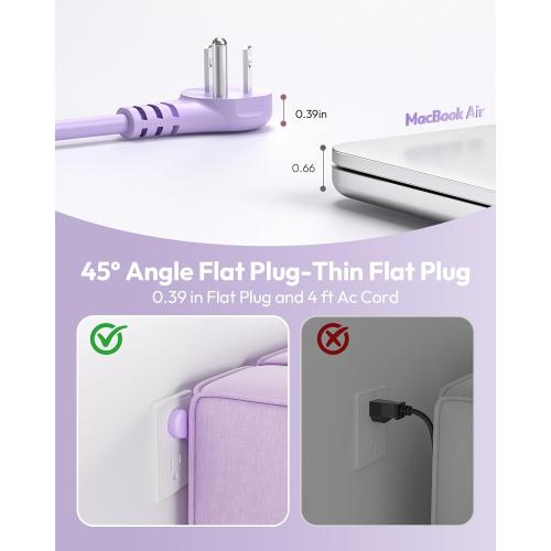 NTONPOWER Purple Travel Power Strip,Travel Essentials 4 Outlets 3 USB(1 C) with 4FT Wrapped Extension Cord Flat Plug, Cruise Essentials 2026 for Hotel Travel Cruise Essentials