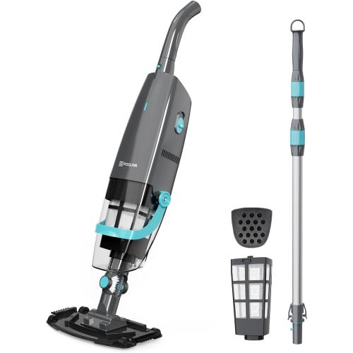 Cordless Handheld Pool Vacuum, Rechargeable Pool Cleaner with 16 Gal/Min Suction, 60 Min Runtime, Dual-Phase Cleaning System, Ideal for Above Ground Pools, Spas, Hot Tubs, Teal (2025 Version)