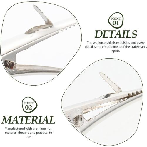 Luxshiny 100Pcs Christmas Tree Clips Metal Ornament Clips for Christmas Tree Decoration Spring Clamps for Xmas Ball Wreath Adornment Holiday Crafts Home Supplies