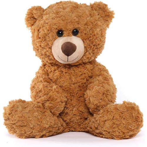 Brown 18 Tezituor Small Teddy Bear Stuffed Animals 18inch, Cute Teddy Bear Plush Toys for Kids Girl Boy, Valentines Bear Plushie Gift for Girlfriend Boyfriend Women Wife, Brown