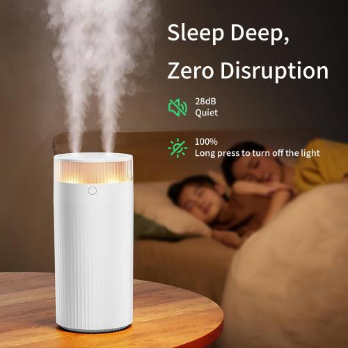Portable Mini Humidifier 1.25L, Cool Mist for Bedroom Office Home, Auto Shut-Off, Dual Mist Modes, Night Light, Quiet Operation