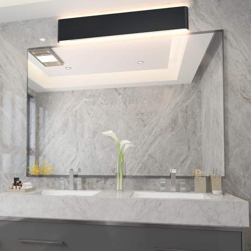 Aipsun 30W/32.6in Modern Black Vanity Light Indoor Modern Rectangular LED Wall Mount Light Up and Down Vanity Light for Bathroom Lighting Fixtures Warm Light 3000K