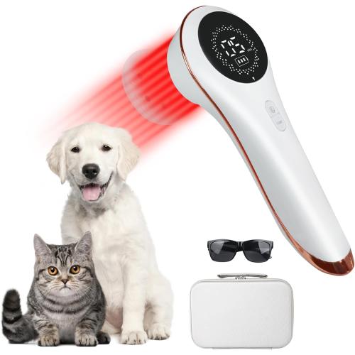 Handheld Home Cold Laser Therapy Device for Dogs and Pets, Vet Infrared Red Light Treament Machine with 808nm & 650n, LLLT Physiotherapy Equipment Portable, Animals Teddy Chihuahua Puppy Cat Horse