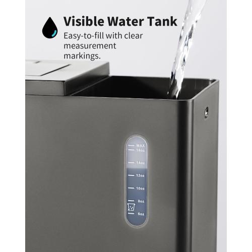 Hot & Iced Coffee Maker, K Cup Coffee Maker Compatible with Ground Coffee, Single-Serve Brewer with Bold Setting, Reusable Filter, Travel Mug Friendly, Compact & Quick Brew, Grey