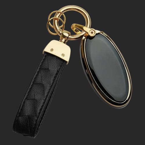 For Nissan Key Fob Cover Keychain Fit for Altima Maxima Rogue Armada Pathfinder Smart Key Shell Case (Black, 5 buttons)