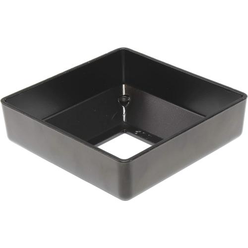 Single Piece Post Cover/Skirt Plate for 2 Floor Flange | Flange Cover | Post Base Cover Skirt |Black (Single Pack)