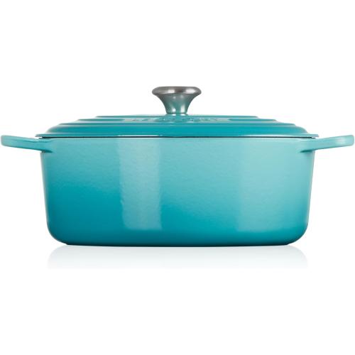 Le Creuset Enameled Cast Iron Signature Oval Dutch Oven, 6.75 qt., Caribbean