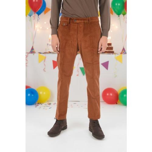 Lafaurie Corduroy Pants Men Relaxed Fit Zipper Pants for Men with Pockets Fall Winter Casual Straight Leg Trousers size 40