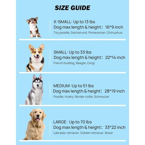 JOYTUTUS Collapsible Dog Crate, 26 Inch Portable Pet Crate for Car, Travel Dog Kennel Foldable Dog Crate for Medium Dog 44lbs, Soft Cat Carrier Fit for Indoor & Outdoor/Car Back Seat/Trunk (Blue)