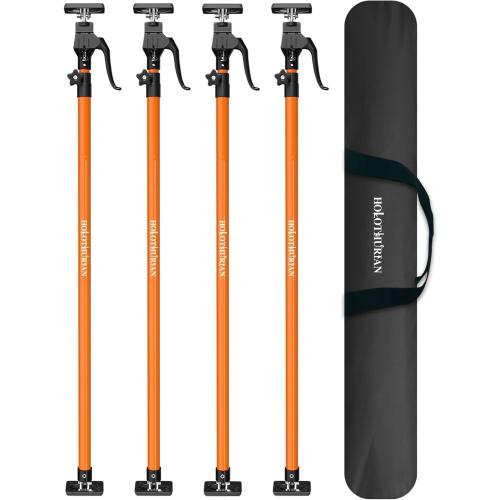 HOLOTHURIAN Cabinet Jack Support Pole, 49.2-114.2 inches Third Hand Tools Adjustable Support Pole, 3rd Hand Support System for Upper Cabinet Installation, 154 LB Capacity, 4-Pack