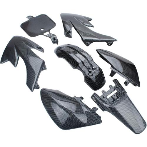 Plastic casing Simulated carbon fiber surface Fairing Body Kits Tall Foam Seat For CRF50 XR50 Pit Dirt Trail Bike 50-125cc SSR Atomik Thumpstar Kayo Pitster mini motorcycle
