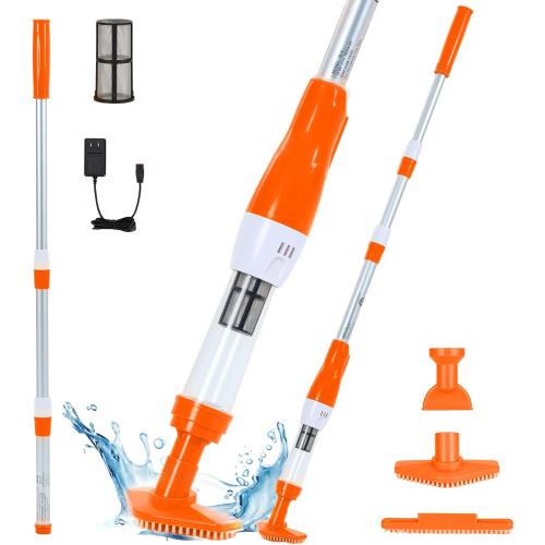 4 in 1 Cordless Rechargeable Small Pool Vacuum spa hot tub 90 Mins Running Time, 12 Gallons/Min Powerful Suction