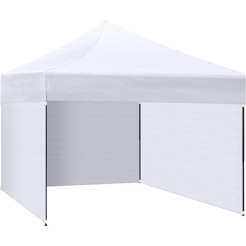 White Amylove 4 Pcs 10x10 ft Canopy Replacement Top Cover with 4 Removable Side Walls, Waterproof Sunshade Top for Outdoor Camping Events, and Privacy (Canopy Not Included)(White)