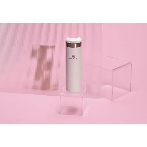 Stanley AeroLight Transit Bottle 20 oz | Locking Drink Through Lid | Leak Resistant Water Bottle or Coffee Travel Mug | Lightweight Insulated Stainless Steel | BPA-Free | Rose Quartz Glimmer
