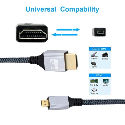 Seadream 4K Micro HDMI to HDMI Cable 1FT 1Pack