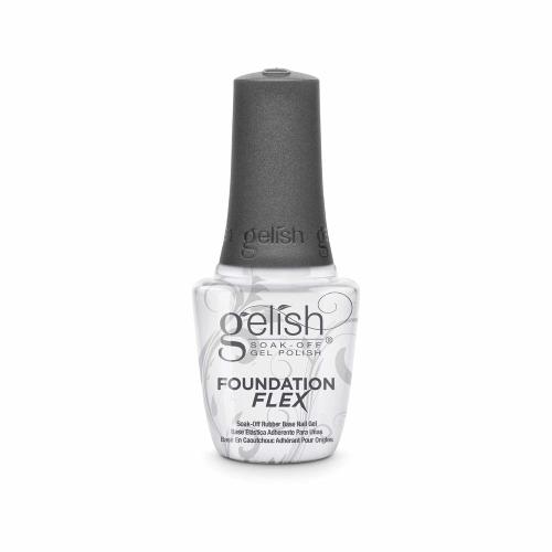 Gelish Foundation Flex – Flexible Base Coat for Nails, Ridge Filling, & Perfect Protection, Soak-Off Rubber Base Gel Nail Kit for Long-Lasting Nail Strength and Flexibility