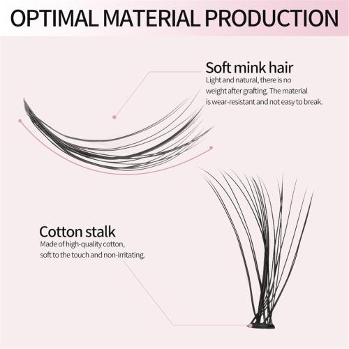 6 Pack Eyelash Clusters, D 0.07 13mm Curly Natural Individual Diy False Lash Clusters,Soft Long Wispy Fluffy Cluster Eyelash Extensions for Beginners Self Use Everyday Wear Women Seamless Blend (Pink)