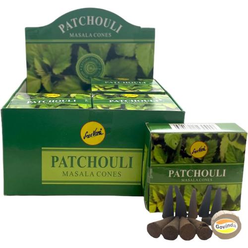 Sreevani Natural Masala Incense Cones and Holder Bundle, 120 Cones Total, Patchouli