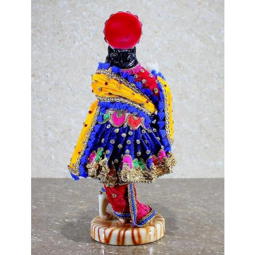 Shree Krishna Idol Thakur ji Murti Size- 11 inch Kahna ji Laddu Gopal ji Statue Karishan ji Krishna Janmashtami Home Decoration Puja Temple Krishna Fine Painting Hindu God Laddu Gopal Diwali