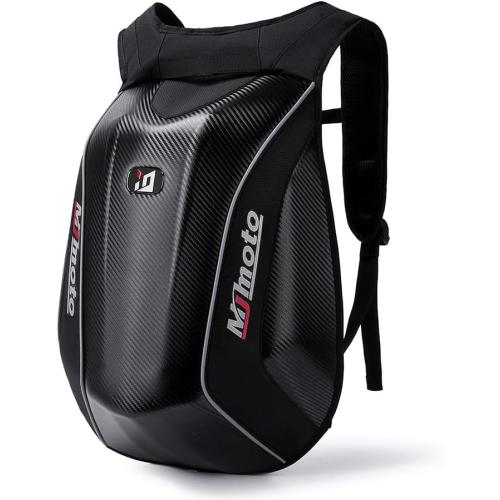 Black 30-48L Motorcycle Backpacks for Men Helmet Bags Waterproof hard shell 30-48L Expandable Storage Travel Bag Luggage (Black)