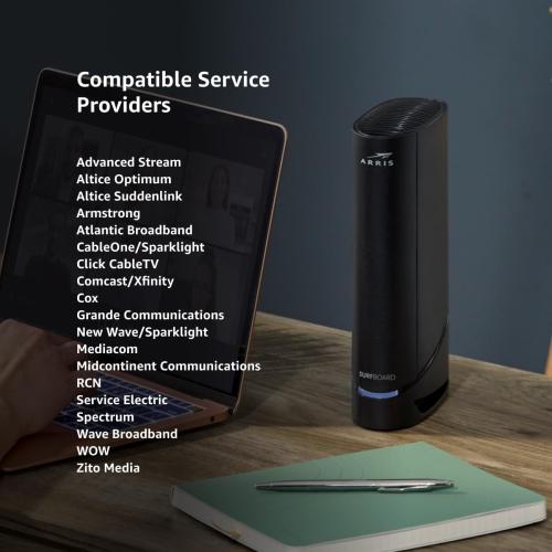 ARRIS (G20) - Cable Modem Router Combo - Fast DOCSIS 3.1 Multi-Gigabit WiFi 6 (AX3000), Approved for Comcast Xfinity, Cox,