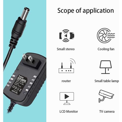 AC Adapter 15V 2A DC Power Supply Charger Input AC 100-240V 50/60Hz to Output DC 15Volt 2Amp 30W Charger Adapter Switching Transformer Converter 15V 2A AC/dc Adapter with 5.5 x 2.5mm Plug