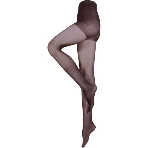 Truform Queen Size Sheer Compression Pantyhose, 8-15 mmHg, Women's Shaping Tights, 20 Denier, Black, Queen