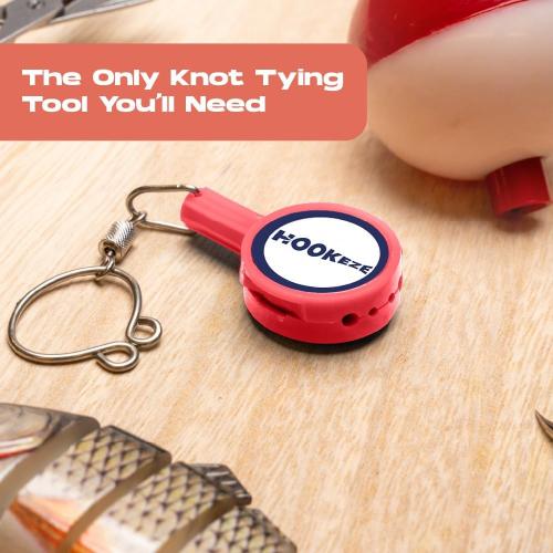 HOOK-EZE Fishing Knot Tying Tool | Protect from Fish Hooks | Tie Fishing Knots Easily | Cool Gadgets for Fishermen | Ice Fly Fishing | Fishing Accessories for Beginner Anglers | Nail Knot Tool
