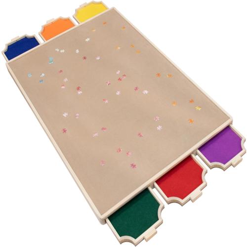 Join&Joy 1500 Piece Puzzle Board Pro, with 6 Drawers & Cover, 34 x 25, Sort-Wise Colorful Felt Drawers, Wooden Jigsaw Puzzle Board, Birthday Gifts for Mom