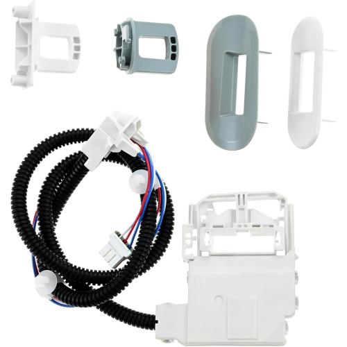 Upgrade Copatible with GE Washer with WH08X32697 WH01X24114 Lid Lock & Harness Kit - Premium Replacement for GE Washer Lid Lock Switch, Wire & Lock Replacement for Reliable Performance