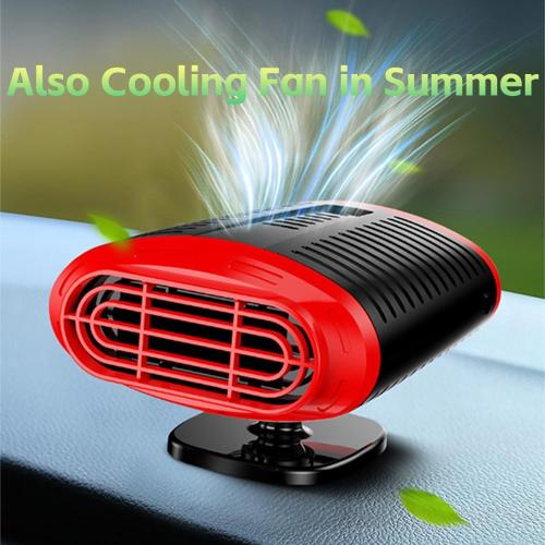 Car Heater, 12V 150W Car Heaters for Vehicle, Portable Car Heater that Plugs into Cigarette Lighter, 2 in 1 Car Heating and Cooling Fan,Car Windshield Defroster Demister for Winter, Red