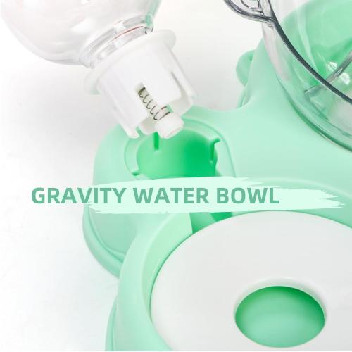 WRINGKIT Triple Cats Bowls, Cat Food Water Bowl with Mat and Scoop, 15° Tilted Raised Cat Bowl Dishes with Automatic Water Bottle, Pet Feeding Bowls for Cats, Small Dogs, Wet, Dry Food