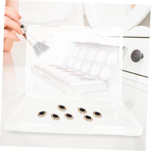 Didiseaon Press Nail Organizer Storage Box Large Capacity Transparent Nail Art Display Case Dustproof Collection and Showing Box for Salon and DIY Enthusiasts