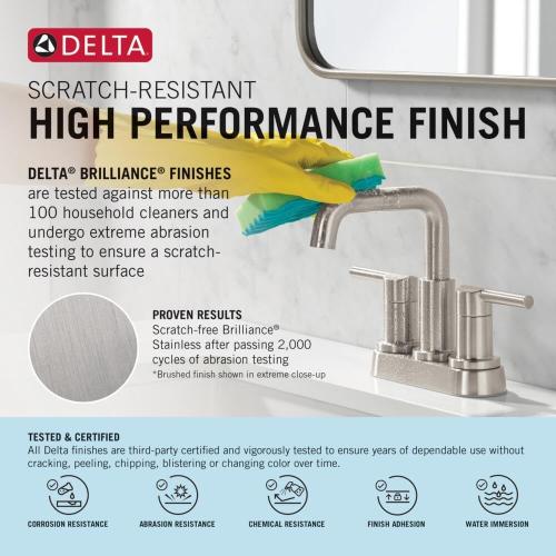 Delta Nicoli Brushed Gold Bathroom Faucet 1 Hole, Single Hole Bathroom Sink Faucet for Vanity, Push-Pop Drain Assembly, Champagne Bronze 15849LF-CZ