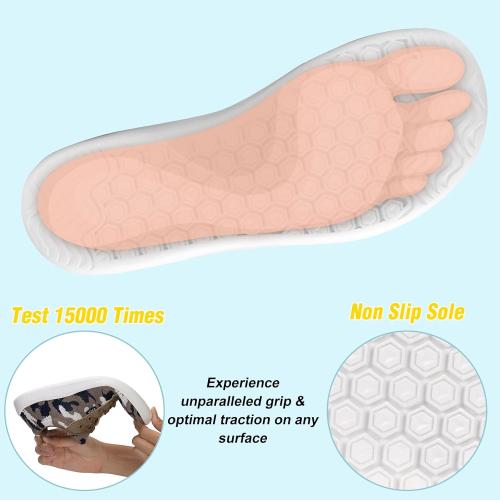 ZYEN Women's Size 9.5-10 Wide Toe Box Barefoot Shoes for Women | Wide Width Breathable Camouflage Shoes | Zero Drop Sole Fashion Non Slip Gym Sneaker Lightweight Minimalist Walking Sneaker