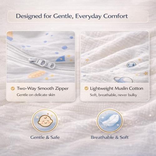 Baby Sleep Sack 1.5 TOG, Wearable Blanket with 2-Way Zipper Infants & Toddlers