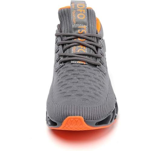 Size 11 Color Grey SKDOIUL Men Sport Running Shoes Mesh Breathable Trail Runners Fashion Sneakers