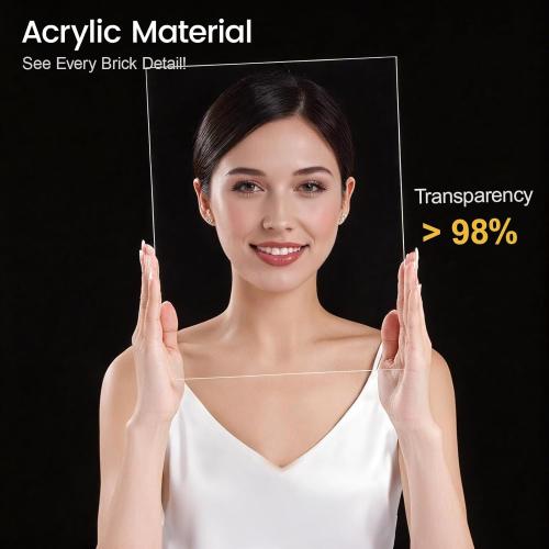 3mm Acrylic Display Case for Lego 21341 Disney Sanderson Sisters Cottage with 0.8-Inch Elevated Base - Dust Proof Acrylic Box Snap Assembly