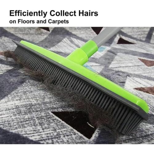Ultimate Pet Hair Removal Broom | Adjustable Dog & Cat Hair Remover for Carpet | ShedStopper Tool for Effortless & Quick Pet Hair Cleaning—Perfect for Multi-Pet Homes(Green)