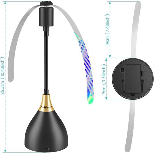 Fly Fans for Tables, Practical Fly Repellent Fan with Soft Blades, USB or Batteries Powered, Soundless and Portable Keeps Your Food Clean(4 Pack)