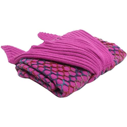 AmyHomie Mermaid Tail Blanket, Soft Crochet Sleeping Bag Blanket for Kids Adults, Mermaid Gift for Girls(Rainbow,Kids)