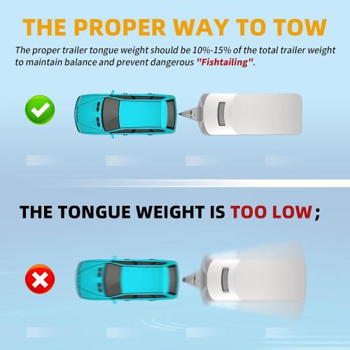 Trailer Tongue Weight Scale 2000 lbs Capacity – RV Hitch Load Gauge with Waterproof Storage Case – Portable Towing Safety Tool Accessories Kit for Trucks, Travel Trailers, Campers, Cargo & Boat