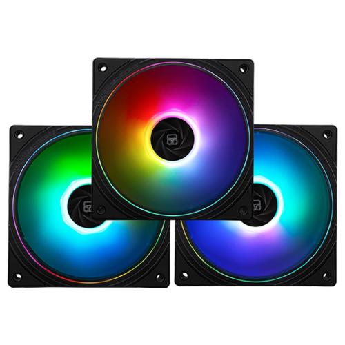 Thermalright TL-S12-S X3 CPU Fan 120mm ARGB Case Cooler Fan Comes with ARGB Lighting Effect,PC PWM Silent Computer Fan with 1500RPM Speed, CPU Cooling Fan Black(TL-S12-S X3)