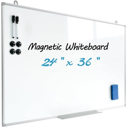 Magnetic Writeboard 24X36 Dry Erase Board Hanging & Wall Mounted Whiteboard S Aluminium Frame Message Boards for Home, School, Office, Kitchen