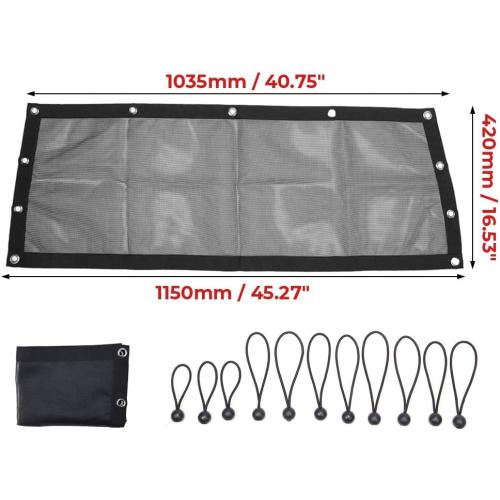 KEMIMOTO Rear Window Net Compatible with 2020-2025 Polaris RZR PRO XP/Pro R/Turbo R Rear Windshield, Airflow UTV Soft Rear Window Shields Against Debris 5 Min Installation Mesh Net