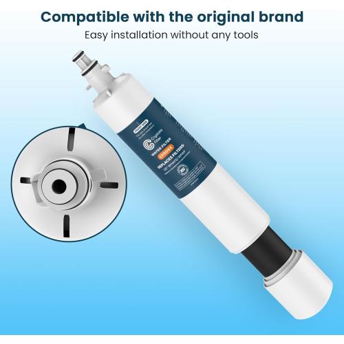 Crystala Filters Replacement for GE® RPWFE, RPWF (with CHIP) Refrigerator Water Filter, Compatible with WSG-4, WF277, GFE28GMKES, PFE28KBLTS, GYE22HMKES, DFE28JSKSS, GFE28GYNFS, GFD28GYNFS, 2 Pack